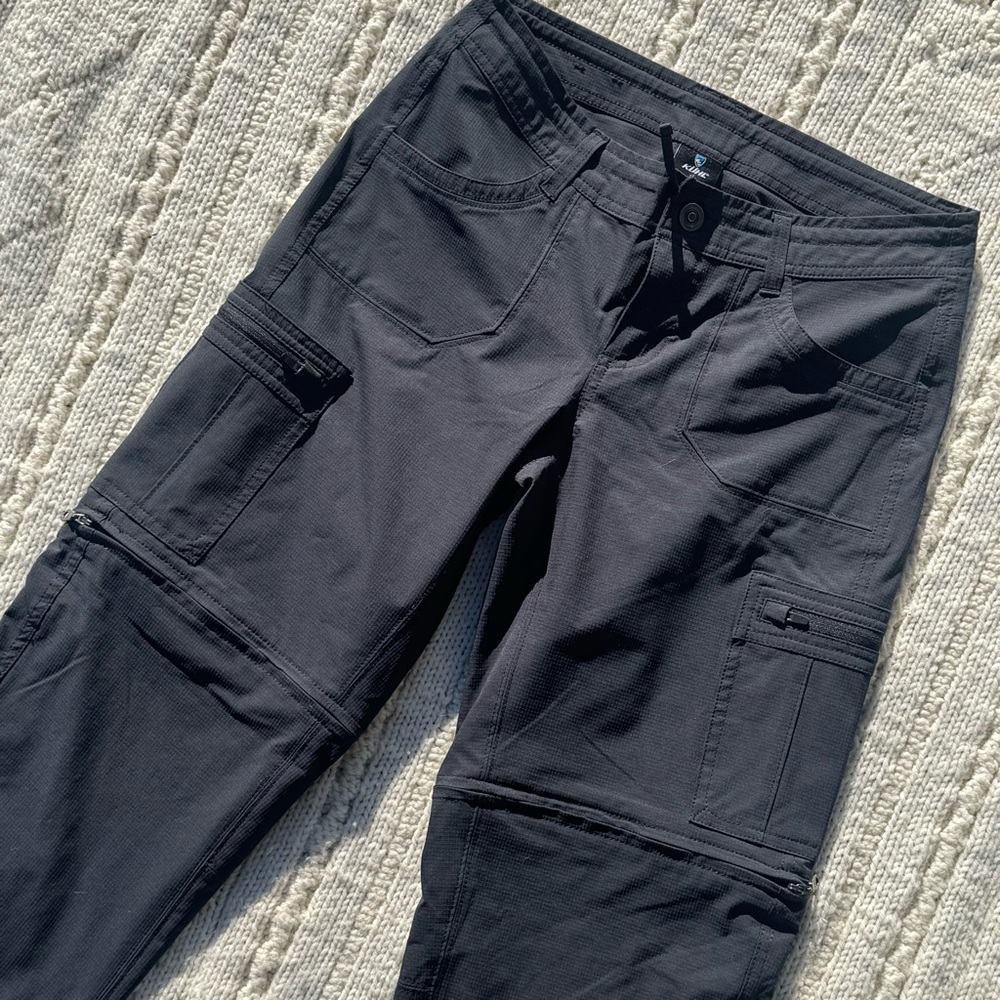 Kuhl Women’s Horizon Convertible Hiking Pants, Dark Charcoal Grey, Size 4 - Picture 2 of 9